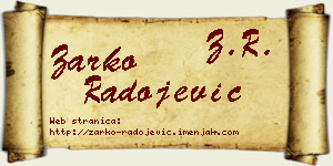 Žarko Radojević vizit kartica